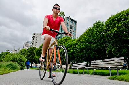 Grass Frames Bamboo City Bicycle at English Bay